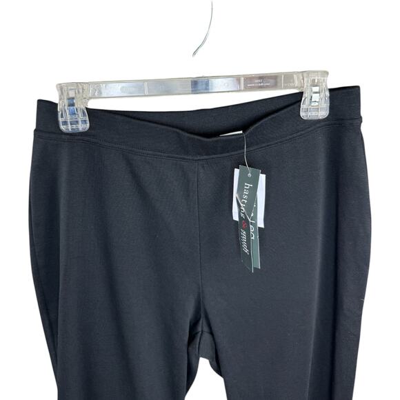 Hasting & Smith Slim Leg Pants PM Petite Black Cotton Blend Pull-On Stretch NWT - Picture 7 of 7